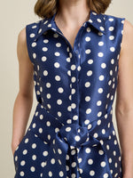 Romi Polka Dot Belt Tie Maxi Dress