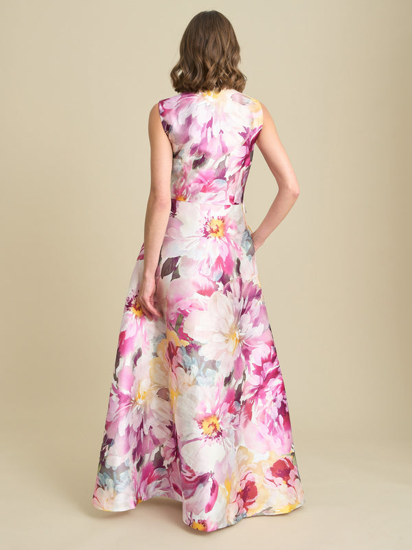 Rosanne Floral Belt Tie Maxi Dress