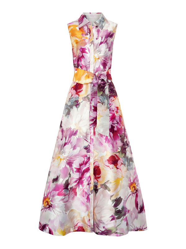Rosanne Floral Belt Tie Maxi Dress