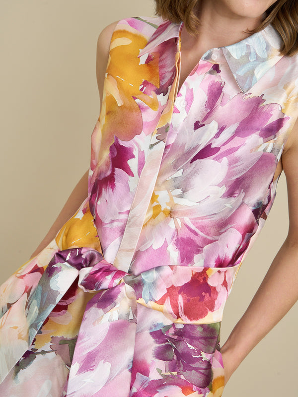 Rosanne Floral Belt Tie Maxi Dress