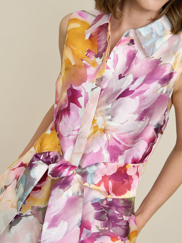 Rosanne Floral Belt Tie Maxi Dress