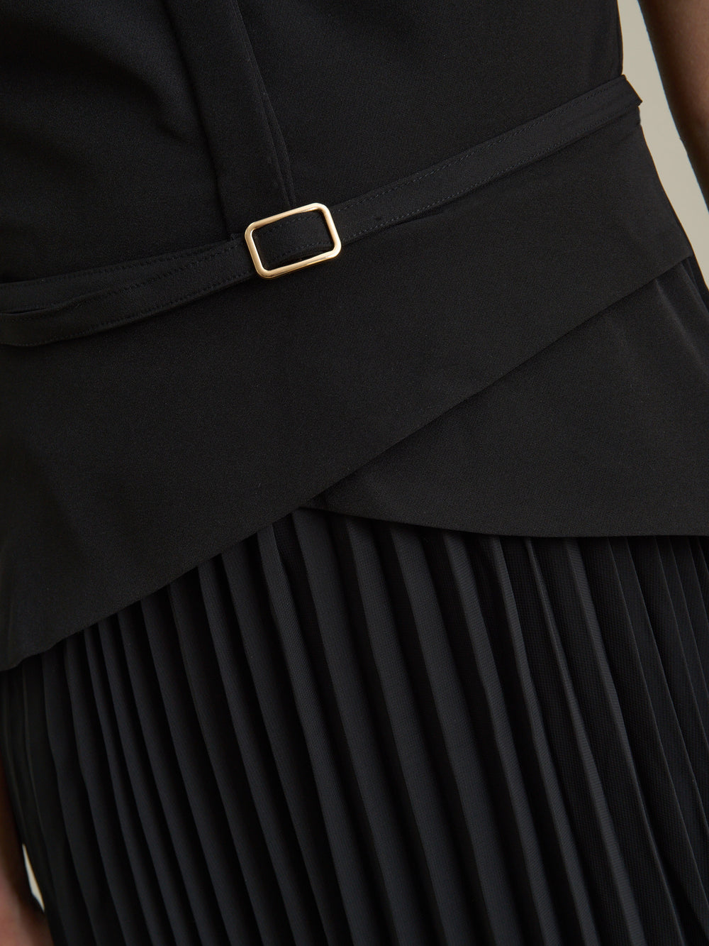 Sam Belted Pleated Midi Dress