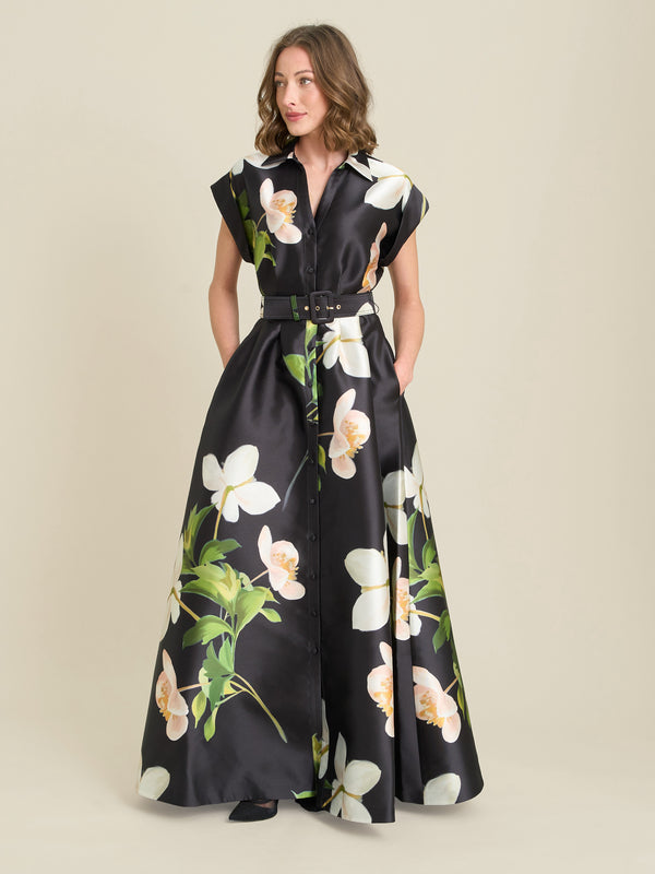 Selina Floral Belted Maxi Dress