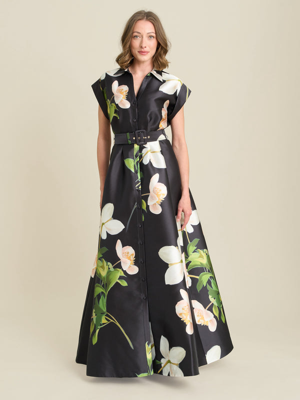 Selina Floral Belted Maxi Dress