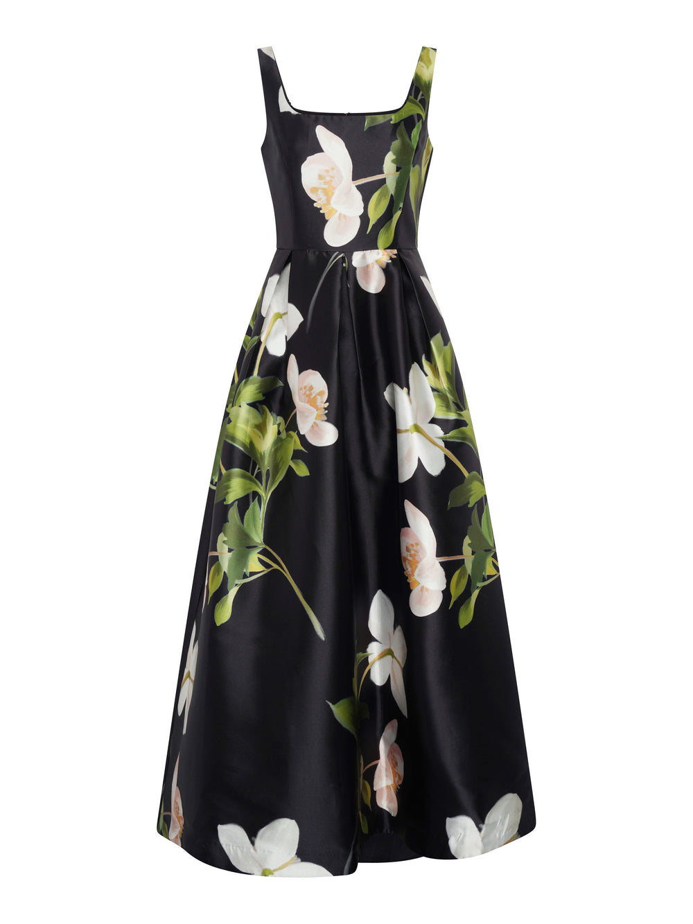 Serena Floral Satin Maxi Dress