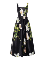 Serena Floral Satin Maxi Dress