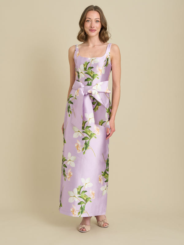 Shawna Floral Tie Waist Maxi Dress