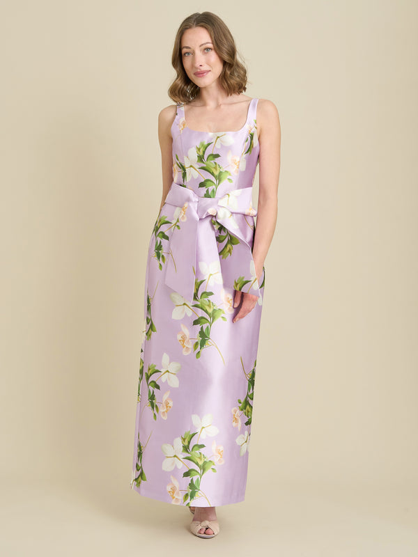 Shawna Floral Tie Waist Maxi Dress