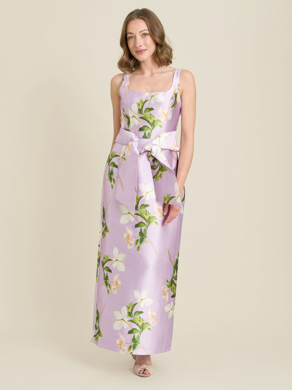 Shawna Floral Tie Waist Maxi Dress