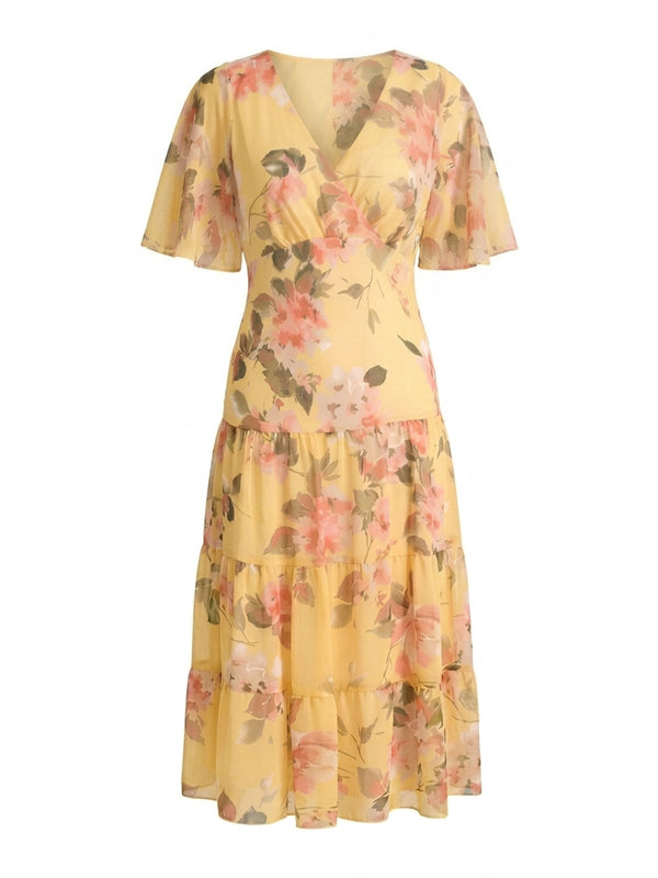 Agatha Floral Chiffon Dress