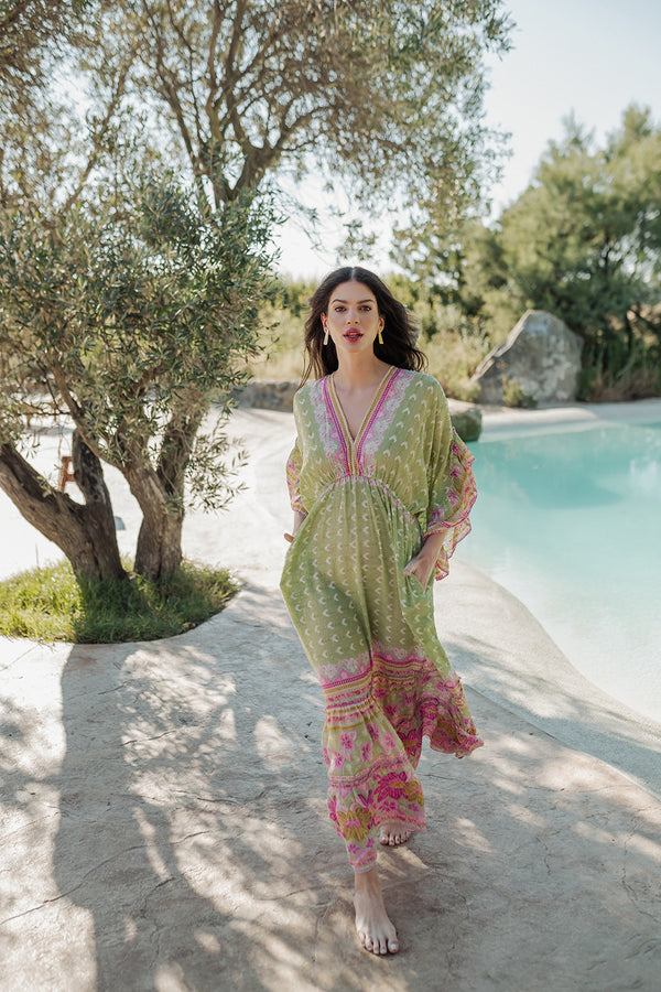 Piti Cuiti Curacao Green Long Dress