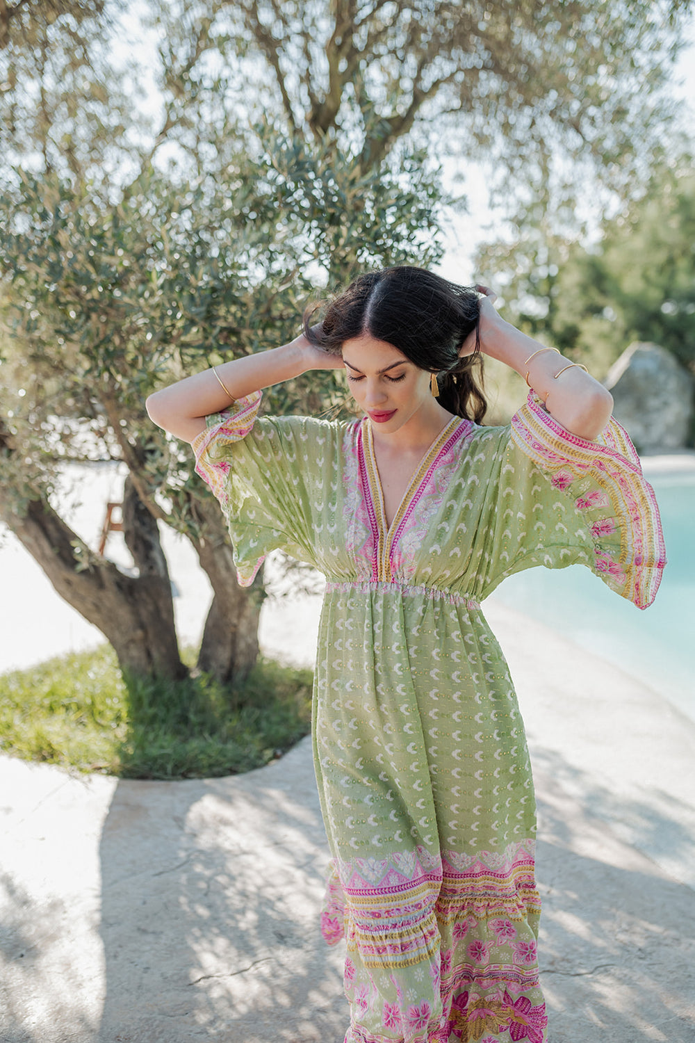 Piti Cuiti Curacao Green Long Dress