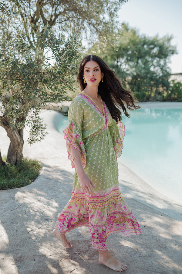 Piti Cuiti Curacao Green Long Dress