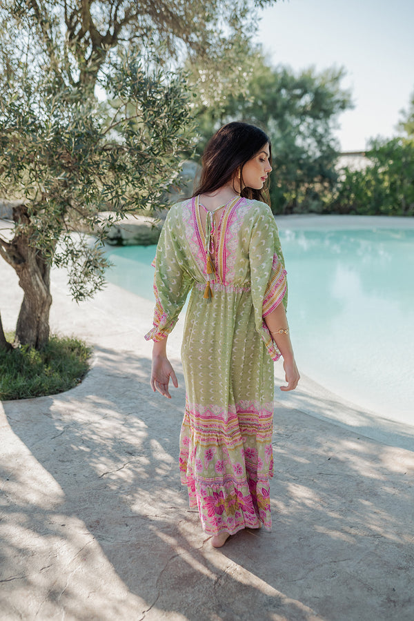 Piti Cuiti Curacao Green Long Dress