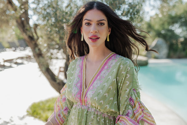 Piti Cuiti Curacao Green Long Dress