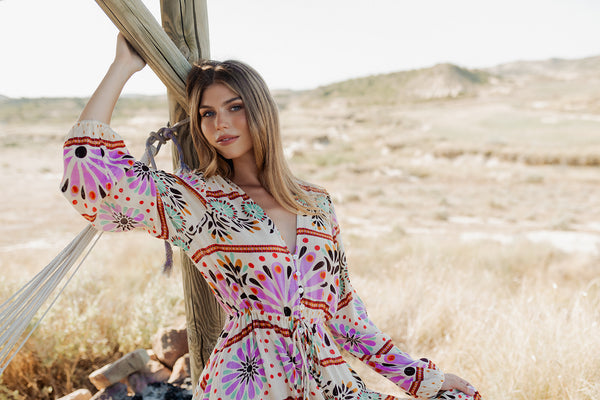 Piti Cuiti Grasse Aqua Long Dress