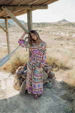 Piti Cuiti Grasse Aqua Long Dress