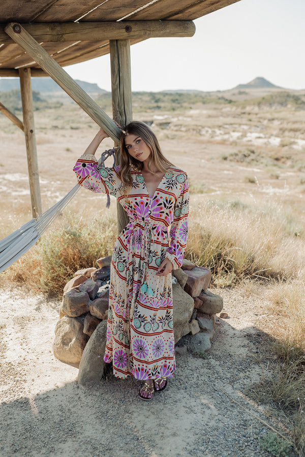 Piti Cuiti Grasse Aqua Long Dress