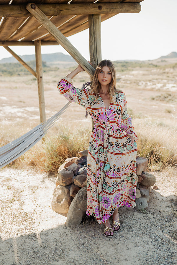 Piti Cuiti Grasse Aqua Long Dress