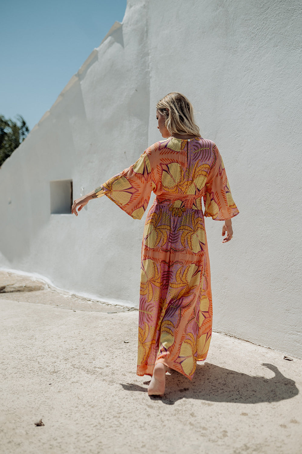 Piti Cuiti Marrakech Orange Long Dress