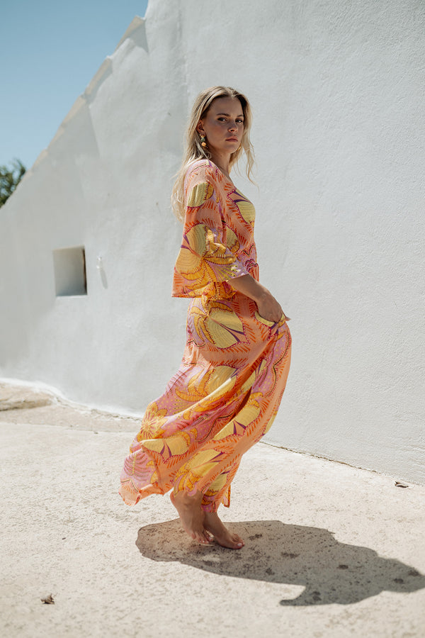 Piti Cuiti Marrakech Orange Long Dress