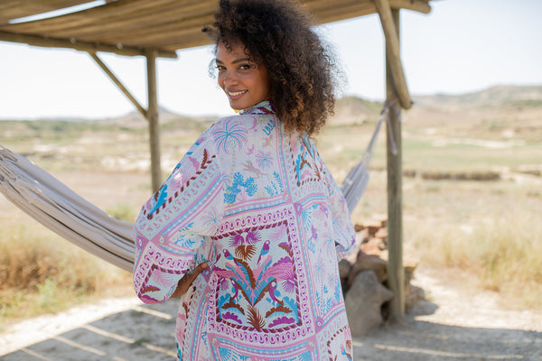 Piti Cuiti Ipanema Blue Long Blouse