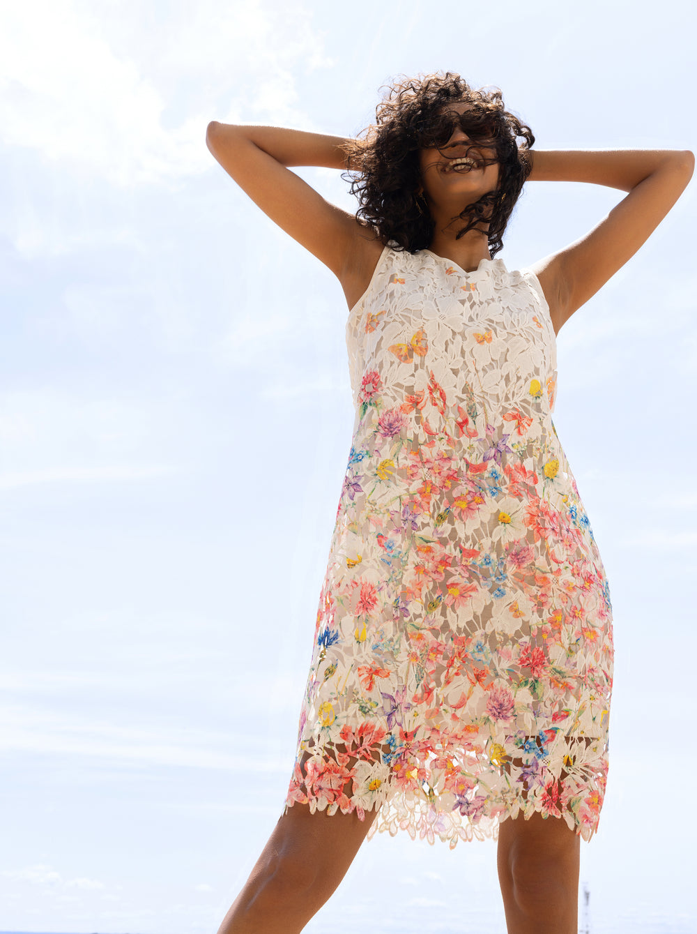 Alison Sheri Printed Lace Dress