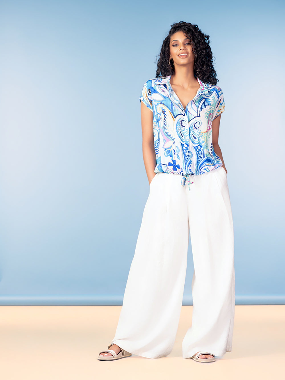 Alison Sheri Linen Trouser