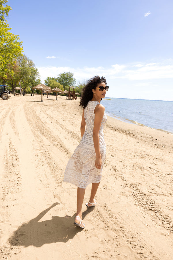 Alison Sheri Printed Sleevless Dress