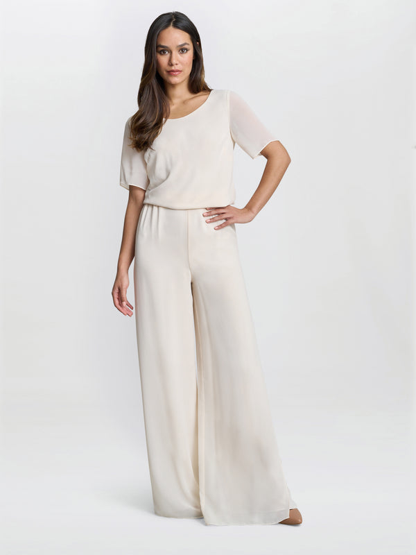 Chiffon Layered Trouser With Slits