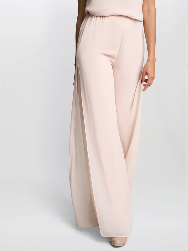 Chiffon Layered Trouser With Slits