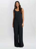 Black Double Layer Chiffon Cami