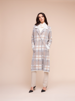 Alison Sheri Knit Checkered Coat 