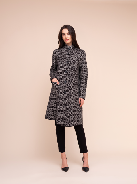 Alison Sheri Knit Print Coat 
