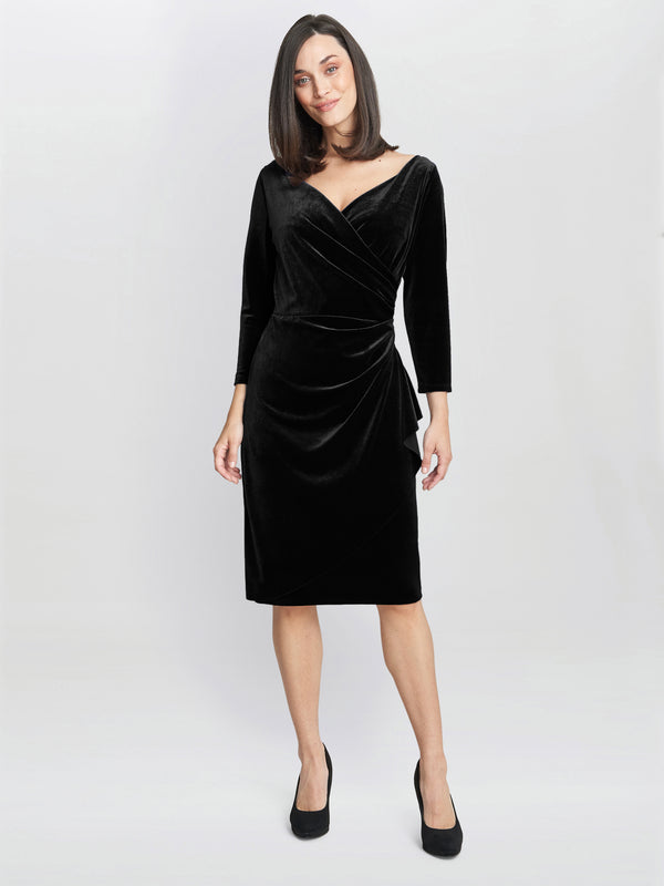 Zoe Velvet Wrap Dress