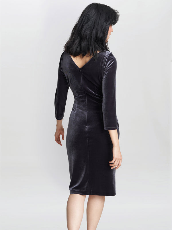 Zoe Velvet Wrap Dress