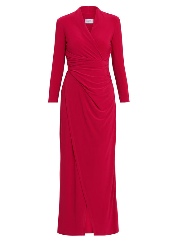 Hilary Jersey Wrap Maxi Dress