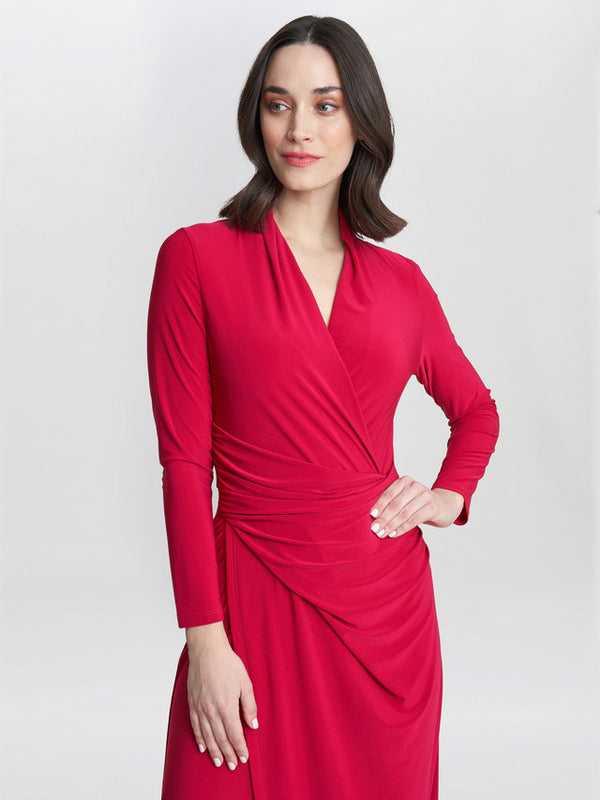 Hilary Jersey Wrap Maxi Dress