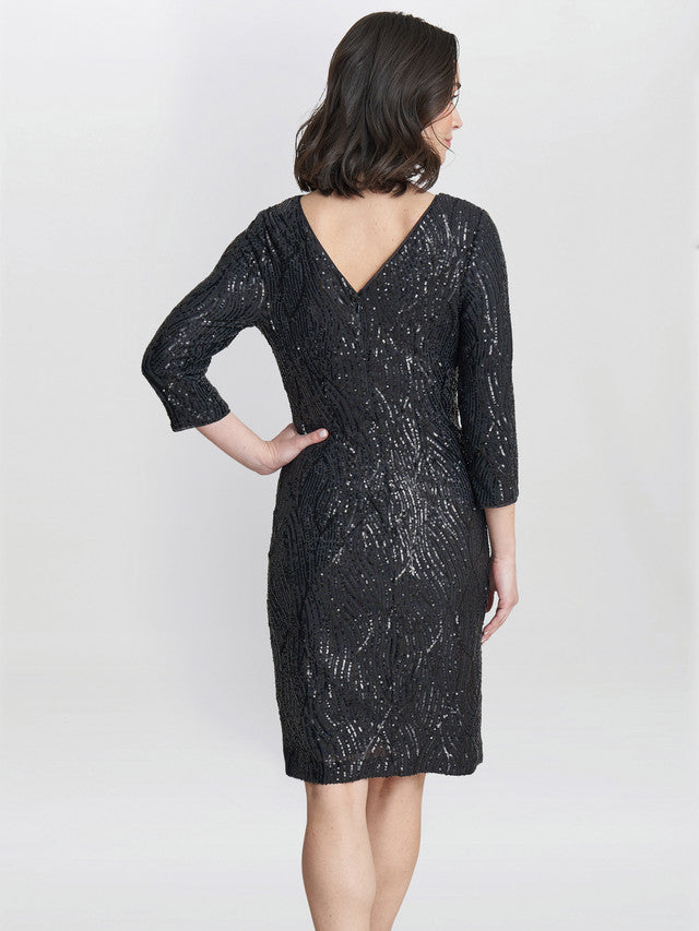 gina bacconi sequin dress Pat Sequin Maxi Dress Gina Bacconi
