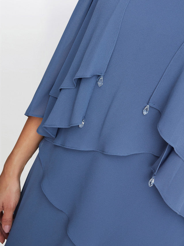 Colette Jacket And Asymmetric Tiered Dress Gina Bacconi Colette Jacket And Asymmetric Tiered Dress Gina Bacconi