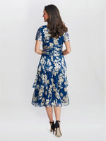 Simone Foil Printed Tiered Dress