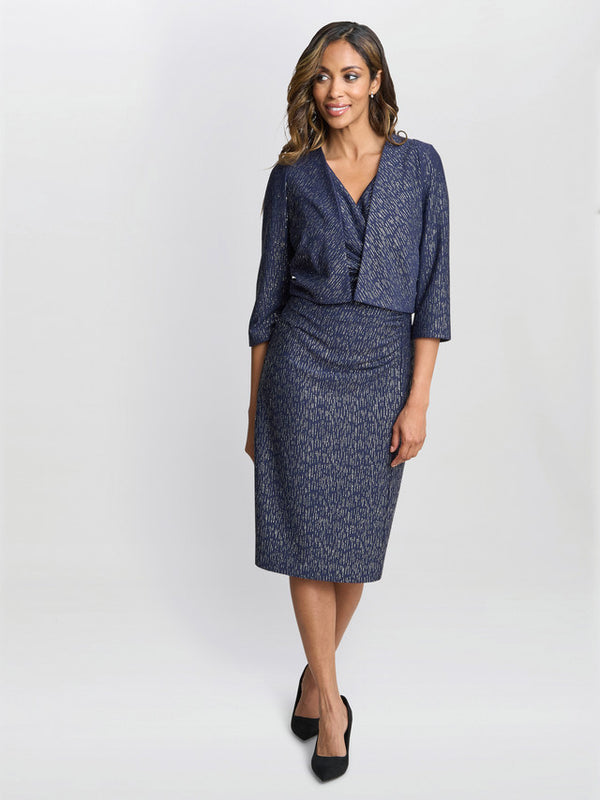 Miriam V-Neck Dress And Jacket Set