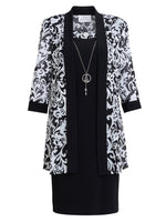 Noella Printed Dress And Jacket With Detachable Necklace