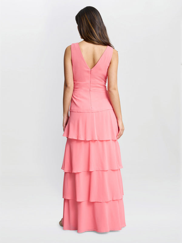 Lucielle Sleevless Tiered Maxi Dress