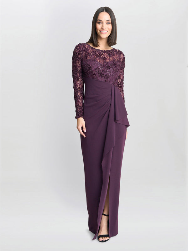 Keeley Lace Bodice & Sleeve Maxi Dress