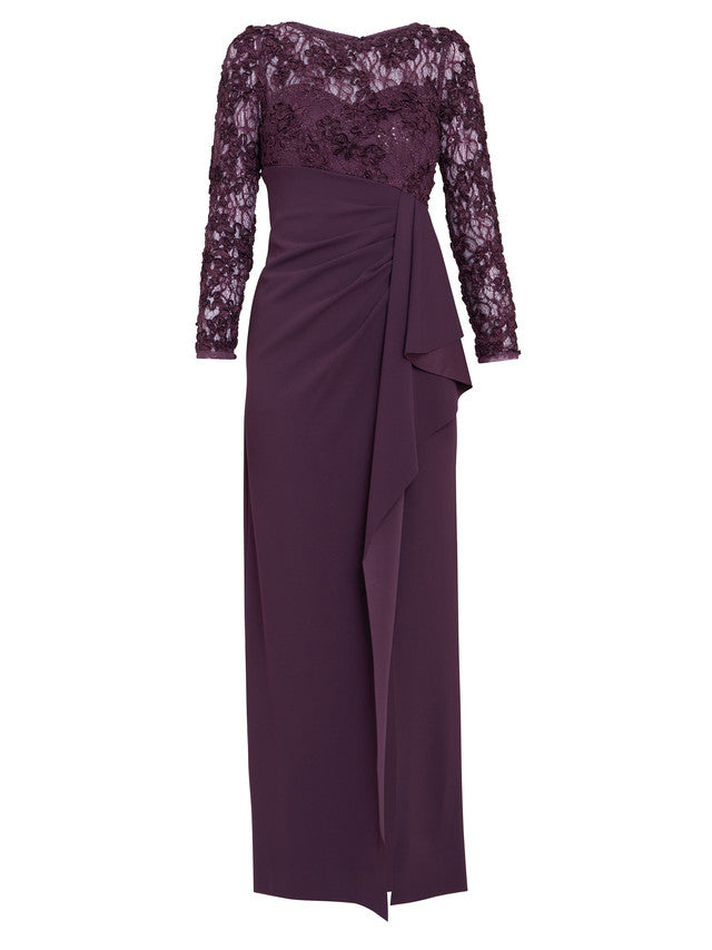 Gina fashion lace embroidered evening dress