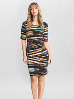 Rene Stripe Print Layered Dress