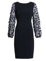 Jerry Applique Floral Sleeve Dress