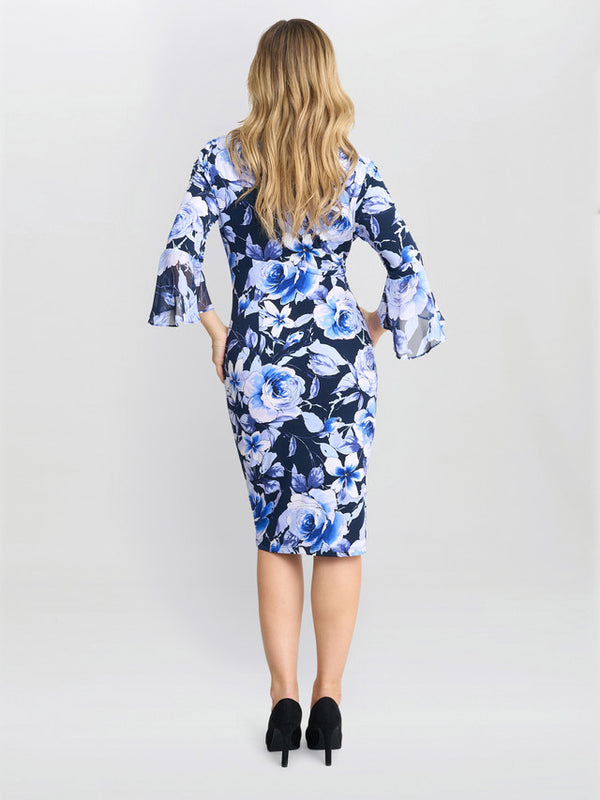 Brie Floral Print Faux Wrap Dress