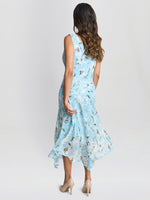 Cressida Floral Print Chiffon Asymmetric Hem Dress